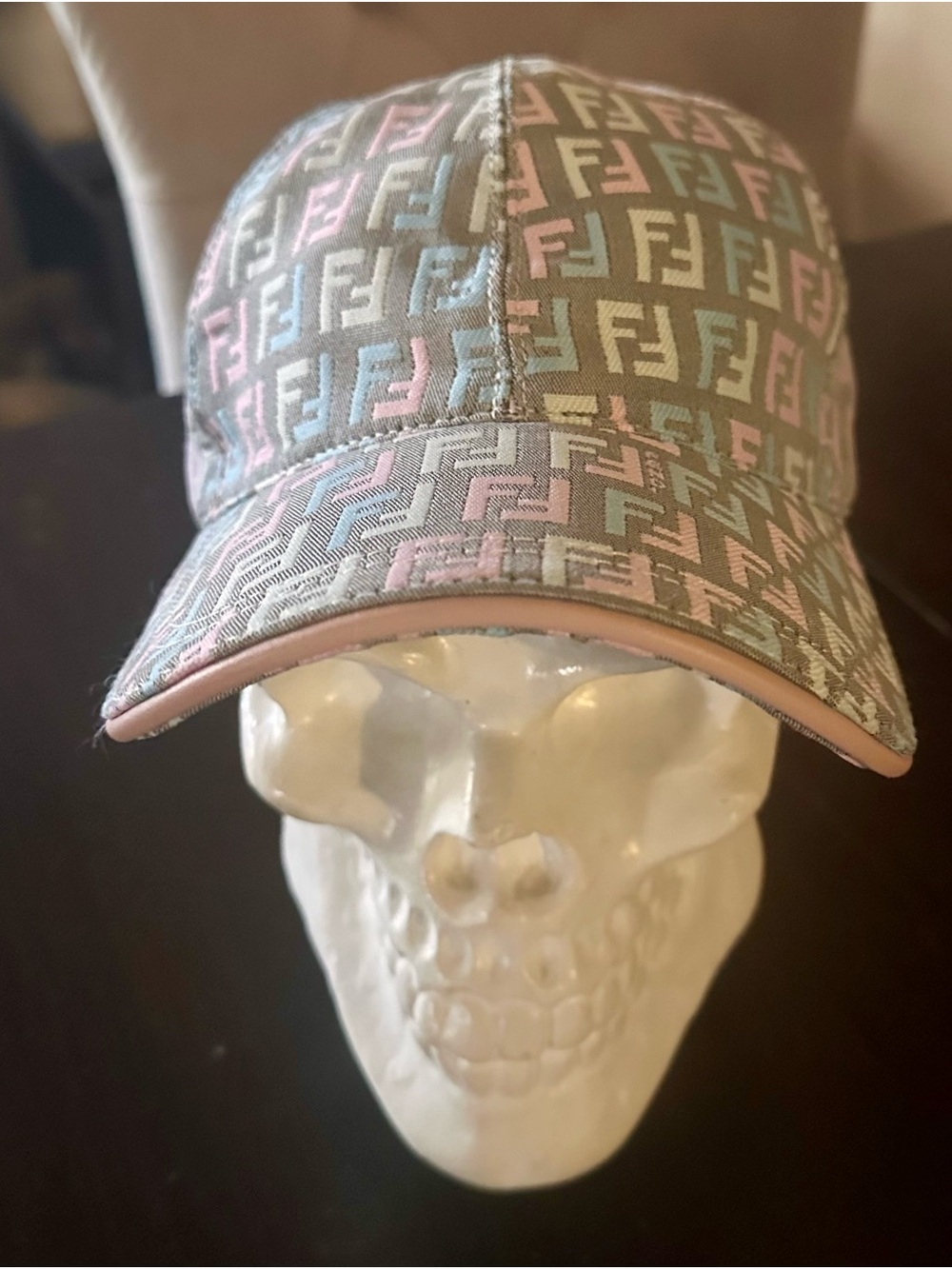 Pastel FF Logo Baseball Cap in Pink, Blue and Gray